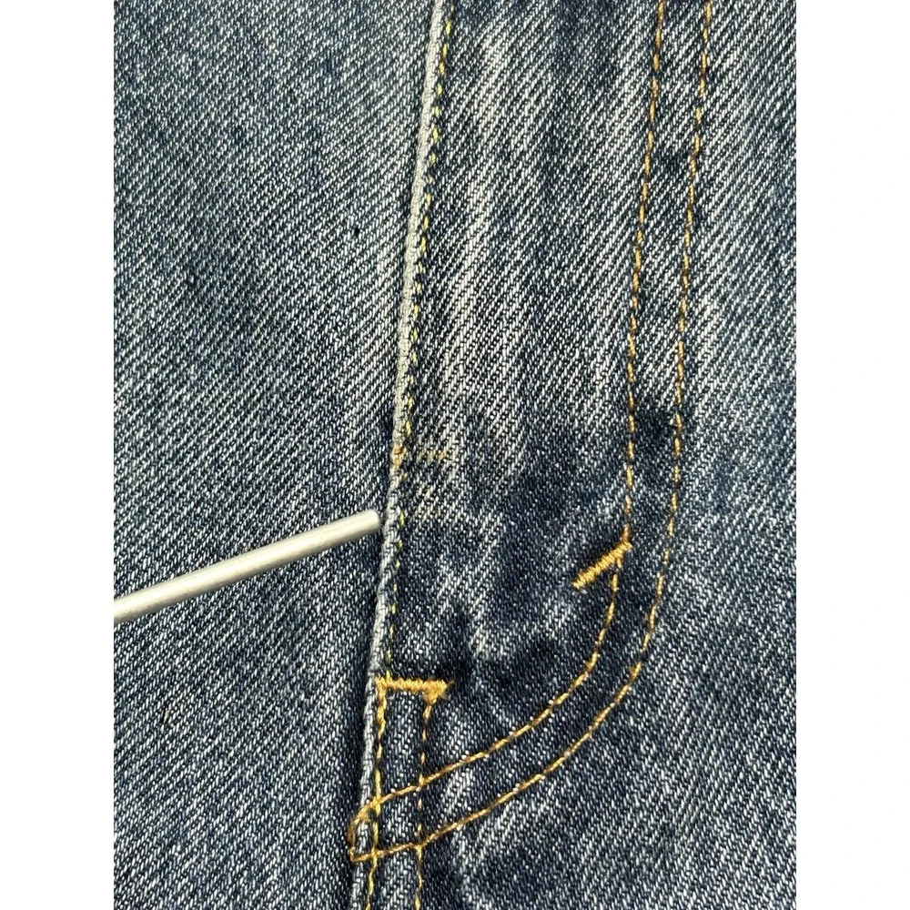 Levi 505 Regular Fit Jeans Sz 40x30 Mens Blue‎ Grunge Straight Leg Denim Pants